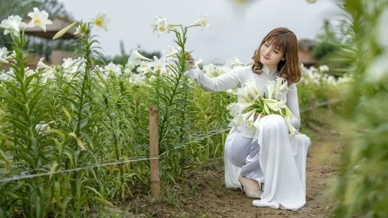 Gái xinh áo dài nhí nhảnh Gái xinh áo dài nhí nhảnh