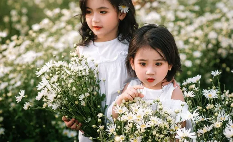 Vẻ đẹp ngây thơ của ảnh em bé gái xinh
