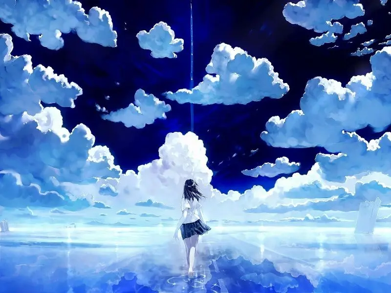 Hình ảnh anime nữ cô đơn bên cạnh hồ nước, cảm giác lạc lõng. Hình ảnh anime nữ cô đơn bên cạnh hồ nước, cảm giác lạc lõng.