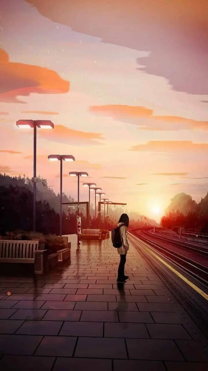 Anime nữ cô đơn ngắm hoàng hôn, ẩn chứa nỗi buồn không lời. Anime nữ cô đơn ngắm hoàng hôn, ẩn chứa nỗi buồn không lời.