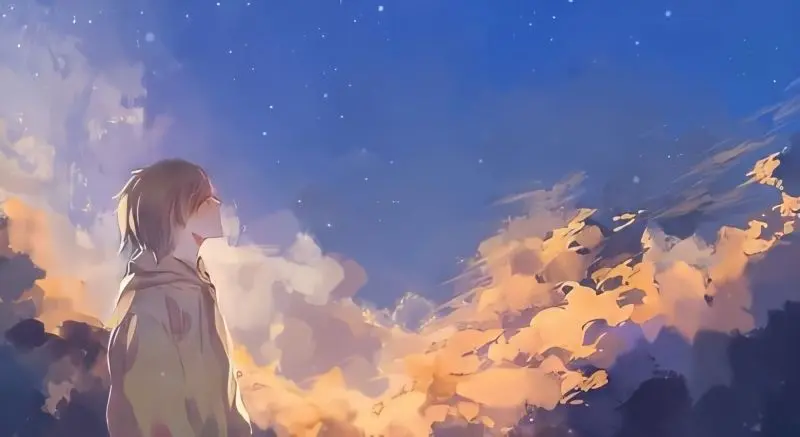 Anime nam view hoàng hôn, suy tư về cuộc sống. Anime nam view hoàng hôn, suy tư về cuộc sống.