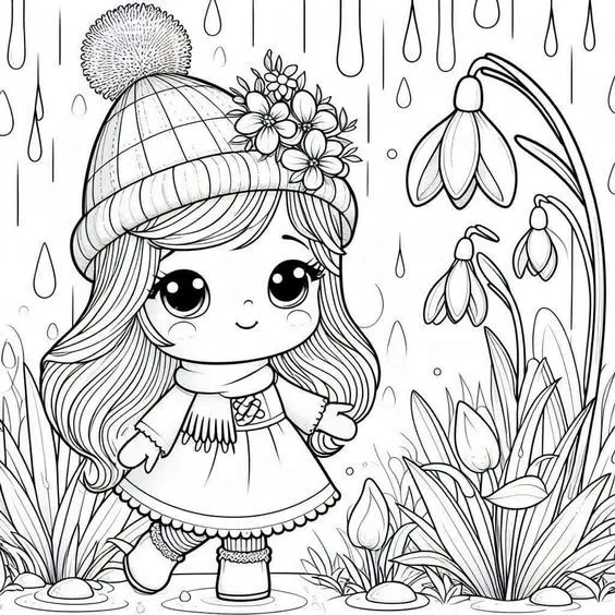 "Tranh tô màu búp bê dễ thương – món quà lý tưởng dành cho bé gái yêu thích nghệ thuật."
