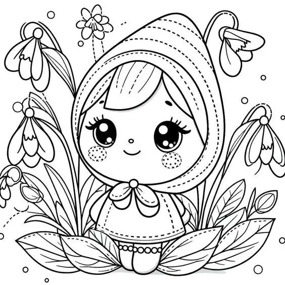 "Tranh công chúa dễ thương cho bé gái xinh thỏa sức tô màu và sáng tạo."