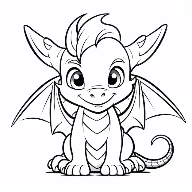 Tranh tô màu rồng chibi dễ thương, hoàn hảo cho các buổi học sáng tạo. Tranh tô màu rồng chibi dễ thương, hoàn hảo cho các buổi học sáng tạo.