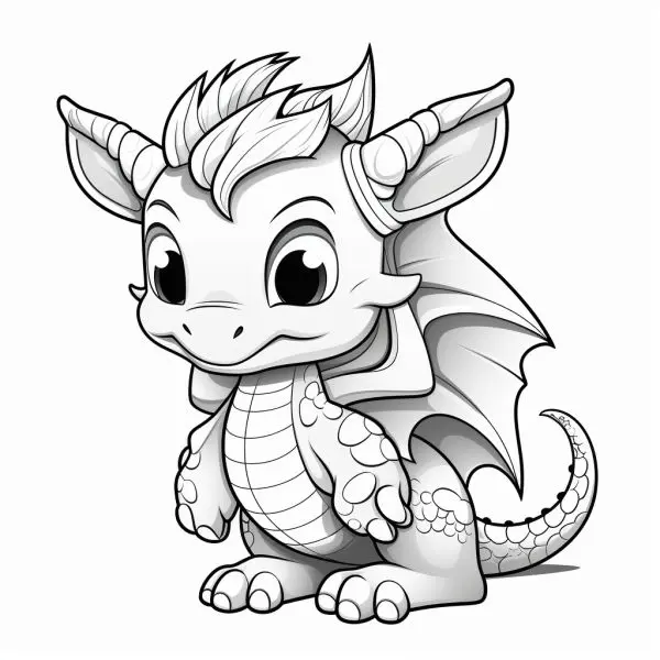 Tranh tô màu cho bé gái – rồng chibi cute, giúp bé phát triển sự sáng tạo. Tranh tô màu cho bé gái – rồng chibi cute, giúp bé phát triển sự sáng tạo.