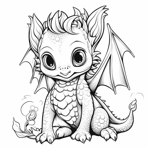 Tranh tô màu cho bé gái, rồng chibi dễ thương sẽ khiến bé thích thú. Tranh tô màu cho bé gái, rồng chibi dễ thương sẽ khiến bé thích thú.