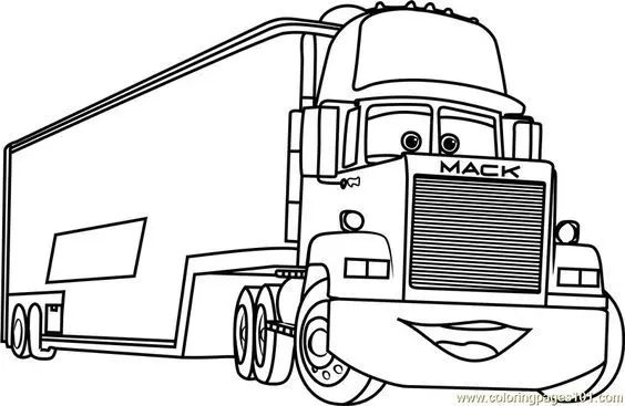 50+ tranh tô màu xe tải siêu đẹp dành cho bé 17