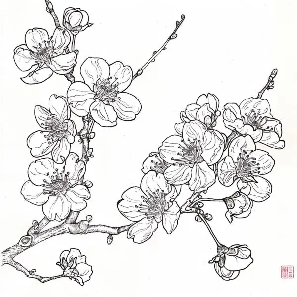 "Hình ảnh tranh tô màu hoa đào: Nguồn cảm hứng sáng tạo bất tận." "Hình ảnh tranh tô màu hoa đào: Nguồn cảm hứng sáng tạo bất tận."