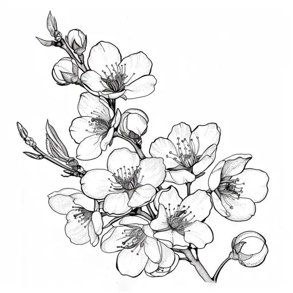"Hình ảnh tranh tô màu hoa đào – Cảm hứng mùa xuân bất tận." "Hình ảnh tranh tô màu hoa đào – Cảm hứng mùa xuân bất tận."