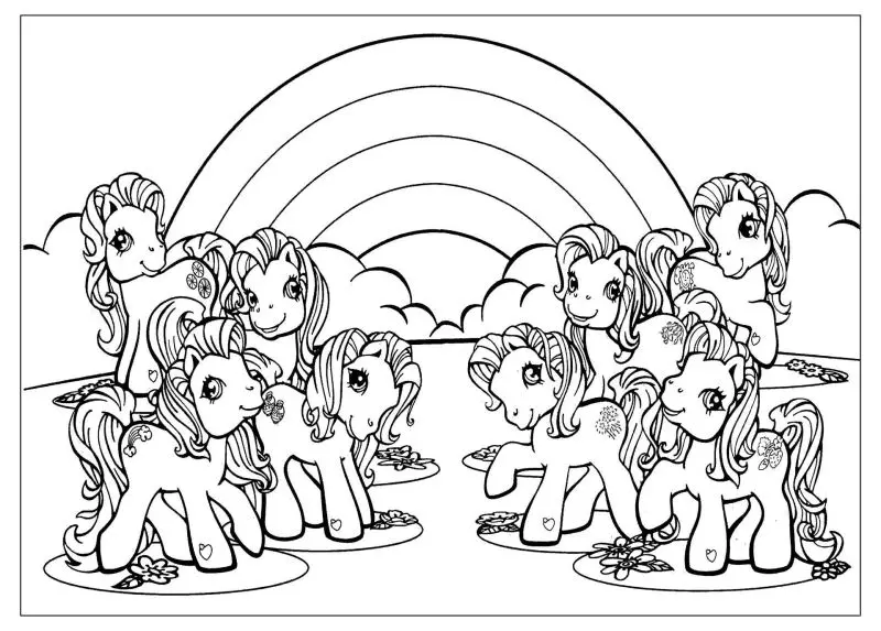 Khám phá sắc màu cầu vồng trong tranh tô màu pony đầy sáng tạo Khám phá sắc màu cầu vồng trong tranh tô màu pony đầy sáng tạo