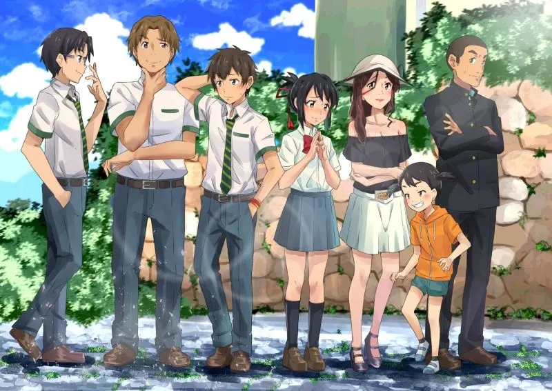 Ảnh anime tập thể học sinh đầy năng lượng và sức sống. Ảnh anime tập thể học sinh đầy năng lượng và sức sống.