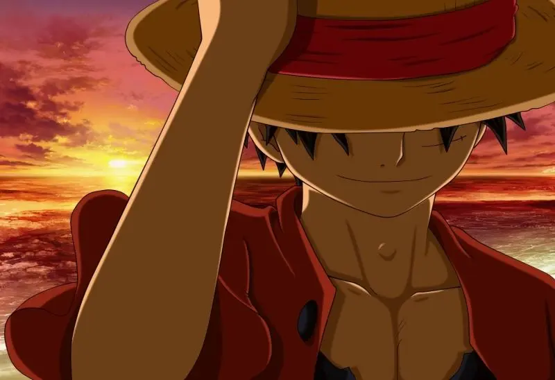 Ảnh Luffy anime khi một mình đối mặt với thử thách.