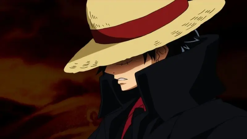 Luffy cô đơn nhưng đầy quyết tâm qua ảnh anime.