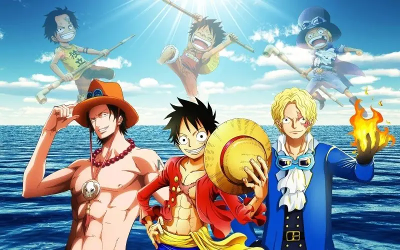 Ảnh Luffy và những người bạn – tình đồng đội bền chặt.