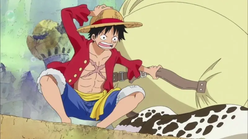 Tinh thần dũng cảm của Luffy khi phải chiến đấu một mình.