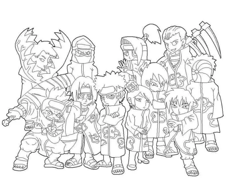 Tranh tô màu Naruto cực ngầu 19