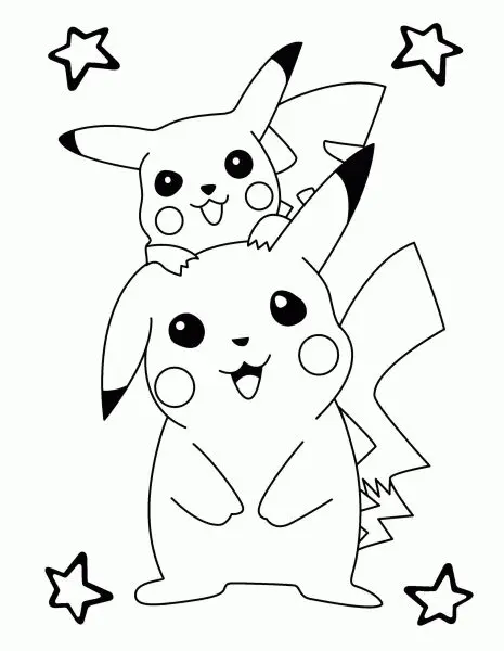 Thỏa sức sáng tạo với tranh tô màu Pikachu siêu cute
