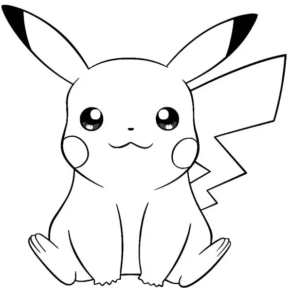 Tập tô Pikachu đơn giản, giúp bé phát triển kỹ năng cầm bút