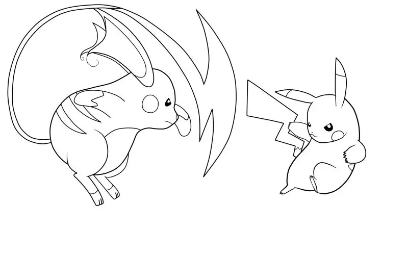 Tuyển chọn tranh tô màu Pikachu đáng yêu, phù hợp mọi độ tuổi