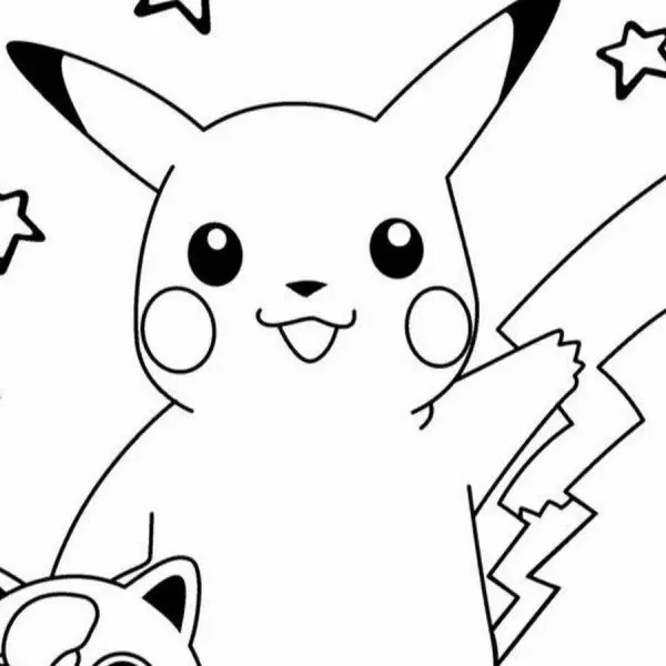 Bé làm quen màu sắc với tranh tô màu Pikachu đơn giản, dễ hiểu