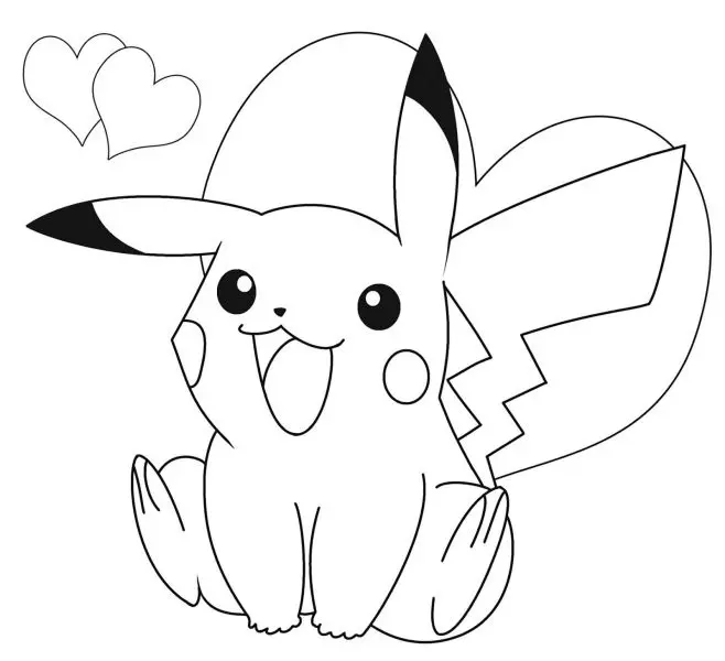 Những bức vẽ Pikachu dễ tô, hỗ trợ sự khéo léo của đôi tay bé