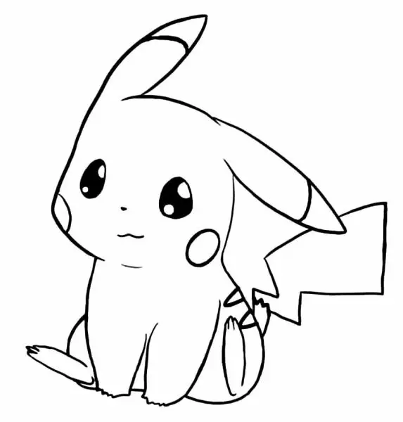 Tranh tô màu Pikachu đơn giản, phù hợp mọi độ tuổi và trình độ