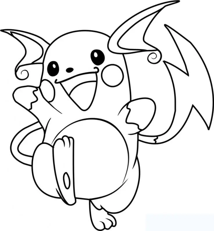 Hãy tải ngay tranh Pikachu dễ tô, giúp bé tập trung và thư giãn