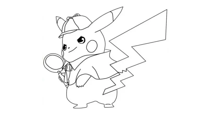 Hình ảnh Pikachu sống động, sẵn sàng để bé tô màu sáng tạo