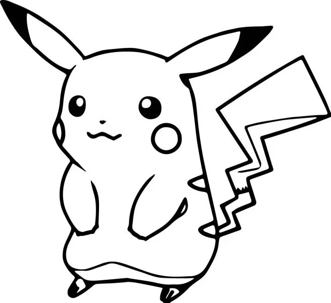 Hình Pikachu để tô màu, giúp bé yêu thích việc sáng tạo
