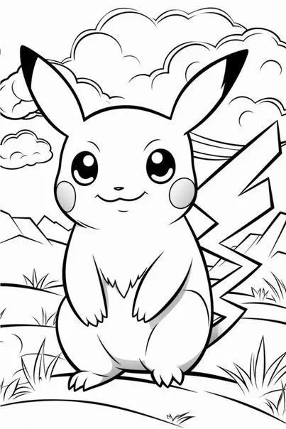 Bé thỏa sức sáng tạo với hình ảnh Pikachu tô màu sinh động