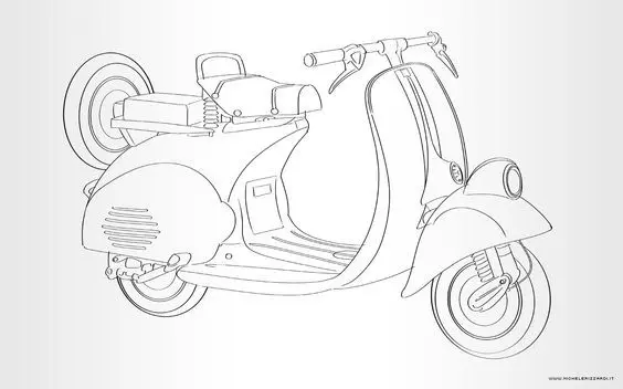 Tranh tô màu xe máy phong cách retro, lựa chọn hoàn hảo cho bé! Tranh tô màu xe máy phong cách retro, lựa chọn hoàn hảo cho bé!