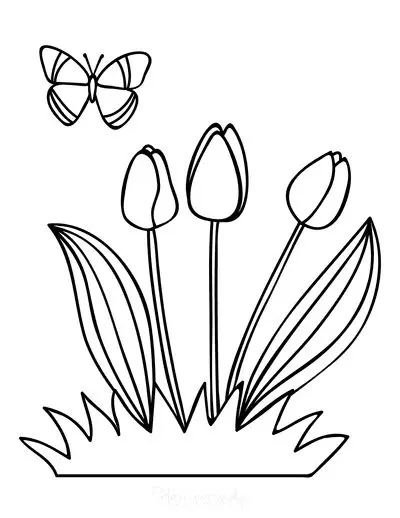 Tranh tô màu hoa đẹp với các họa tiết hoa tulip sắc nét. Tranh tô màu hoa đẹp với các họa tiết hoa tulip sắc nét.