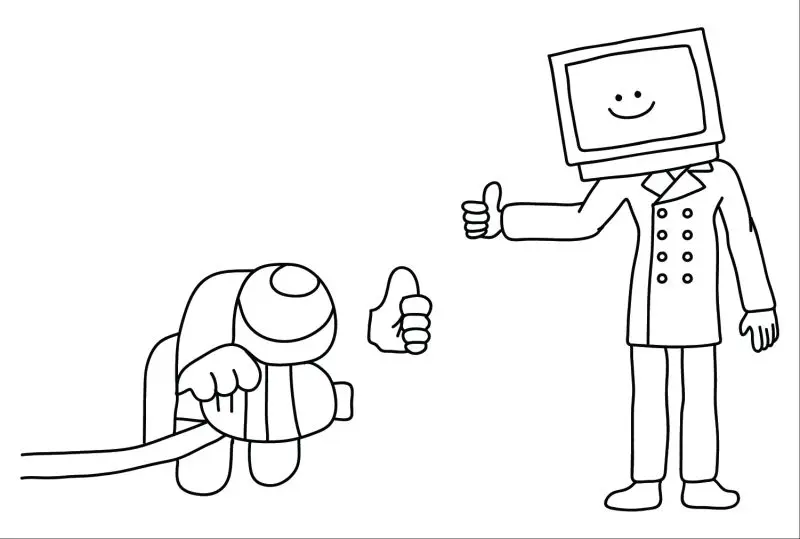 Tải xuống tranh tô màu TV Man miễn phí, thỏa sức sáng tạo tại nhà!