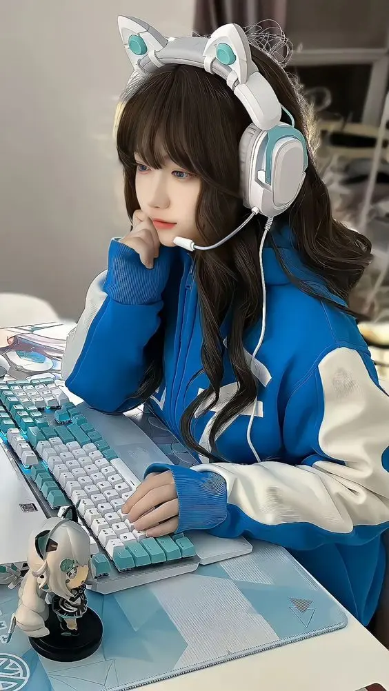 Gái xinh game ánh mắt sắc sảo Gái xinh game ánh mắt sắc sảo