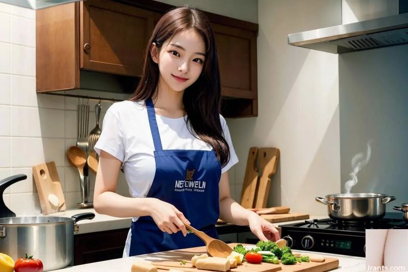Gái xinh nấu ăn và trang trí món ăn