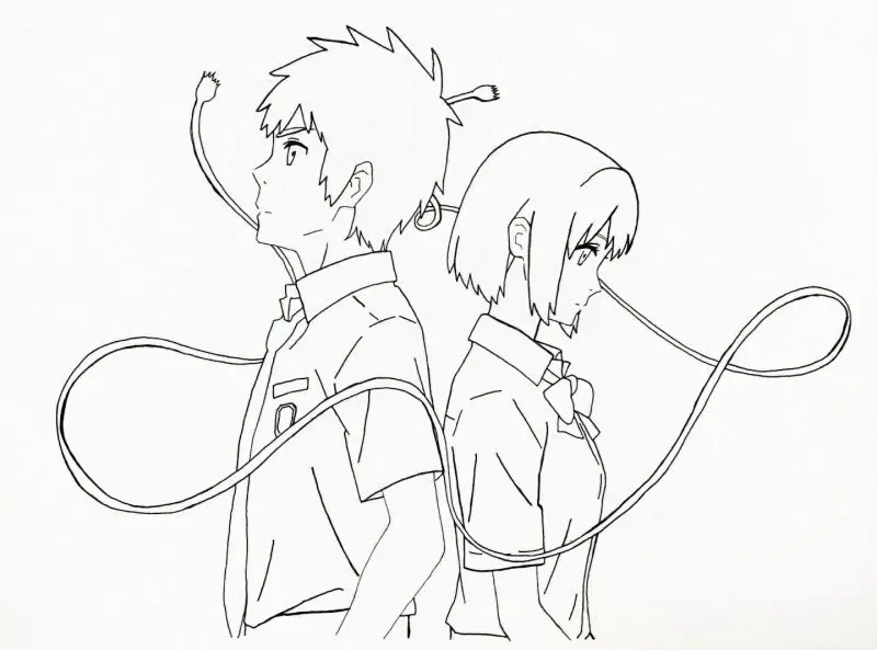 Hình ảnh anime đôi không màu - lãng mạn nhưng không kém phần tinh tế. Hình ảnh anime đôi không màu - lãng mạn nhưng không kém phần tinh tế.
