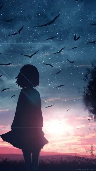 Hình ảnh anime nữ thất tình cảm giác mông lung Hình ảnh anime nữ thất tình cảm giác mông lung