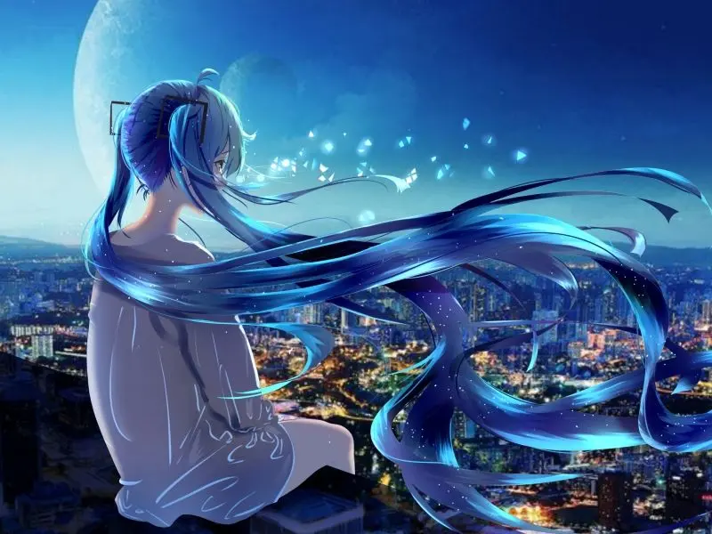 Bức tranh anime nữ thất tình với không gian đầy u uất Bức tranh anime nữ thất tình với không gian đầy u uất