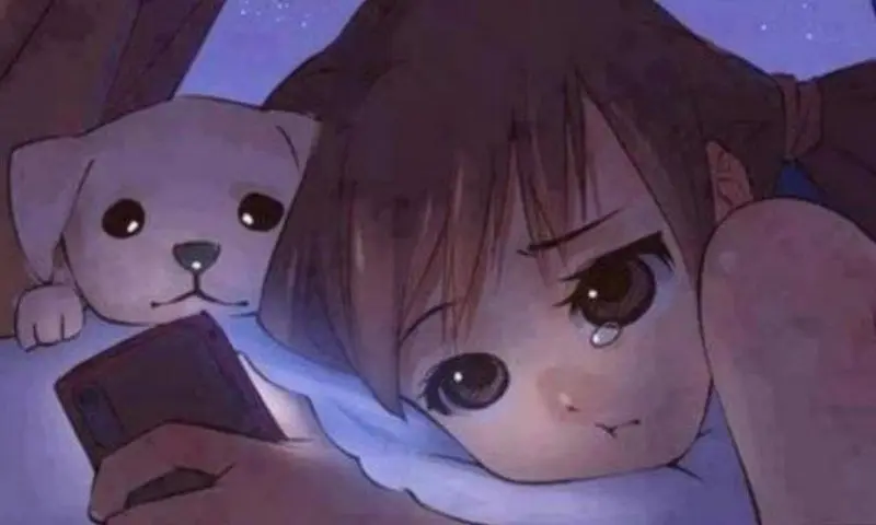Ánh mắt đau buồn của nhân vật anime nữ thất tình Ánh mắt đau buồn của nhân vật anime nữ thất tình