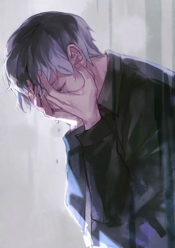 Ánh mắt đầy suy tư của chàng trai anime thất tình Ánh mắt đầy suy tư của chàng trai anime thất tình