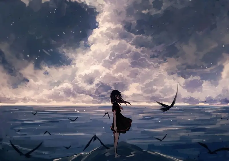 Ảnh anime nữ thất tình với ánh mắt xa xăm đầy cảm xúc Ảnh anime nữ thất tình với ánh mắt xa xăm đầy cảm xúc