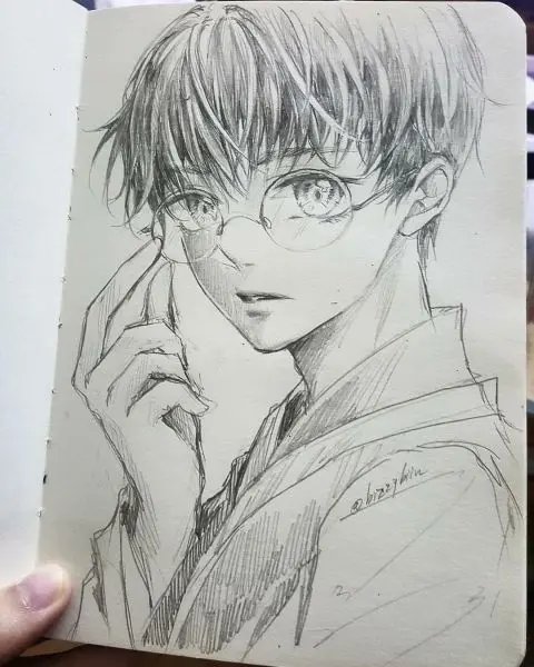 Hình anime nam vẽ bằng bút chì cảm xúc mạnh mẽ từng nét Hình anime nam vẽ bằng bút chì cảm xúc mạnh mẽ từng nét