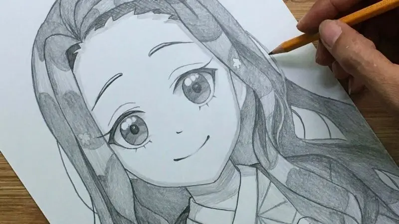 Anime nữ phác họa bút chì vẻ đẹp thanh lịch và duyên dáng Anime nữ phác họa bút chì vẻ đẹp thanh lịch và duyên dáng