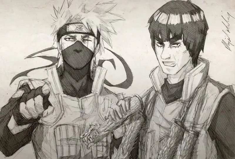 Vẻ nam tính của anime qua bút chì chân thật từng đường nét Vẻ nam tính của anime qua bút chì chân thật từng đường nét