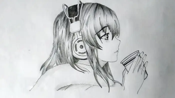 Anime nữ bút chì nét đẹp dịu dàng và lôi cuốn Anime nữ bút chì nét đẹp dịu dàng và lôi cuốn