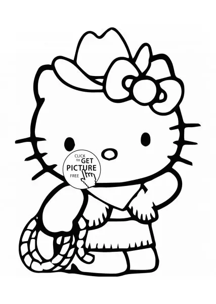 Tranh tô màu Hello Kitty dễ thương cho bé thỏa sức sáng tạo