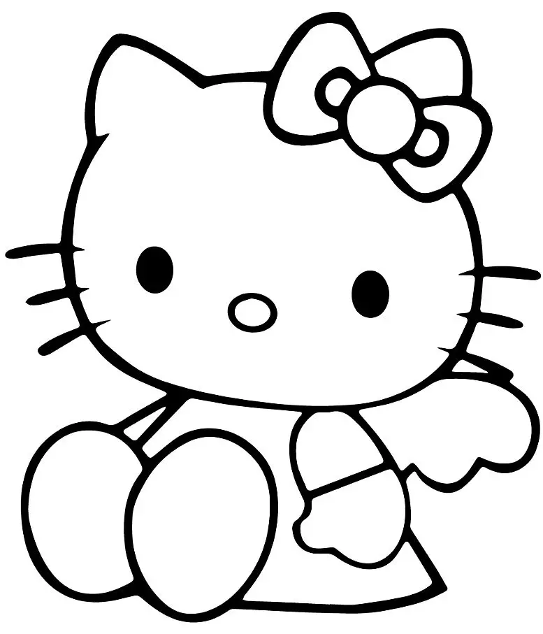 Tô màu Hello Kitty dễ thương giúp bé thư giãn sau giờ học