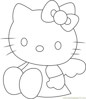 Bé học tô màu với những bức tranh Hello Kitty dễ thương