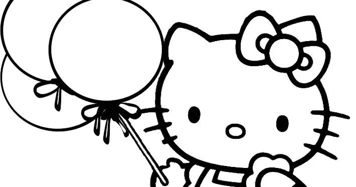 Tranh tô màu Hello Kitty dễ thương để bé thêm yêu thích học vẽ