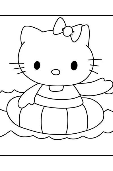 Bộ tranh tô màu Hello Kitty dễ thương tạo cảm hứng cho bé